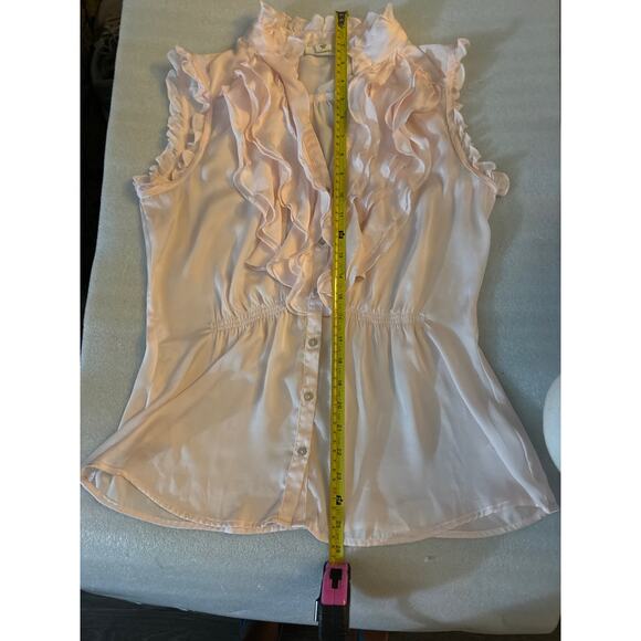 Converse One-Star Pink Ruffled V-Neck Top M Casual Angelcore Preppy Y2K Boho - Picture 8 of 12